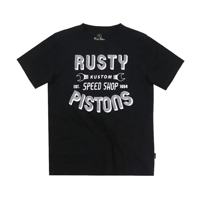 Rusty Pistons Hulton T-Shirt Black  - FREE UK Shipping, FREE 365 Day Returns | Moto Central