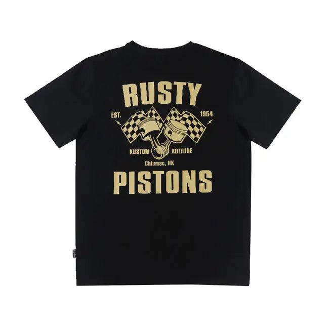 Rusty Pistons Irwindale T-Shirt Black  - FREE UK Shipping, FREE 365 Day Returns | Moto Central