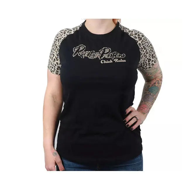 Rusty Pistons Nocatee Ladies T-Shirt Black  - FREE UK Shipping, FREE 365 Day Returns | Moto Central