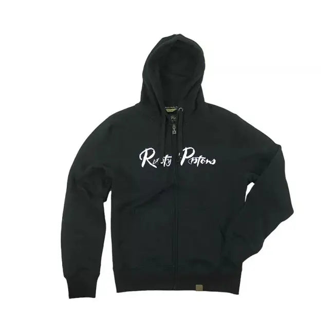 Rusty Pistons Riggins Zip Hoodie Black  - FREE UK Shipping, FREE 365 Day Returns | Moto Central