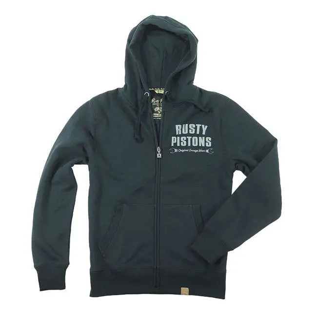 Rusty Pistons Riggins Zip Hoodie Blue  - FREE UK Shipping, FREE 365 Day Returns | Moto Central