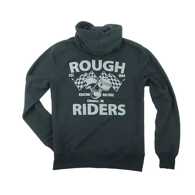 Rusty Pistons Riggins Zip Hoodie Blue  - FREE UK Shipping, FREE 365 Day Returns | Moto Central