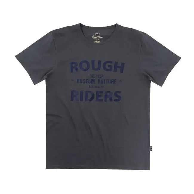 Rusty Pistons Rough T-Shirt Grey  - FREE UK Shipping, FREE 365 Day Returns | Moto Central