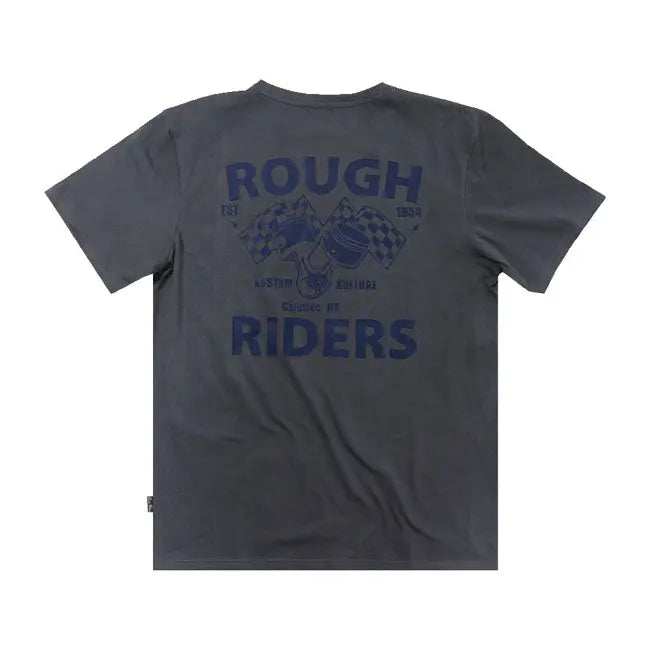 Rusty Pistons Rough T-Shirt Grey  - FREE UK Shipping, FREE 365 Day Returns | Moto Central