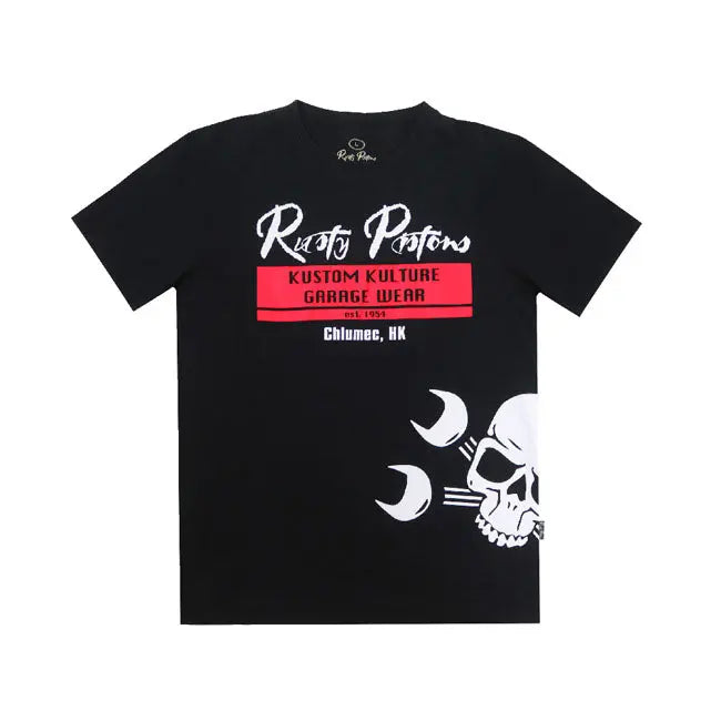 Rusty Pistons Wrench T-Shirt Black  - FREE UK Shipping, FREE 365 Day Returns | Moto Central