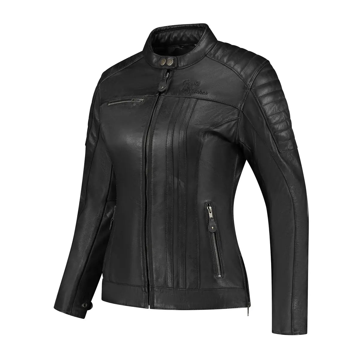 Rusty Stitches Alice Ladies Leather Jacket Black - FREE UK Shipping, FREE 365 Day Returns | Moto Central