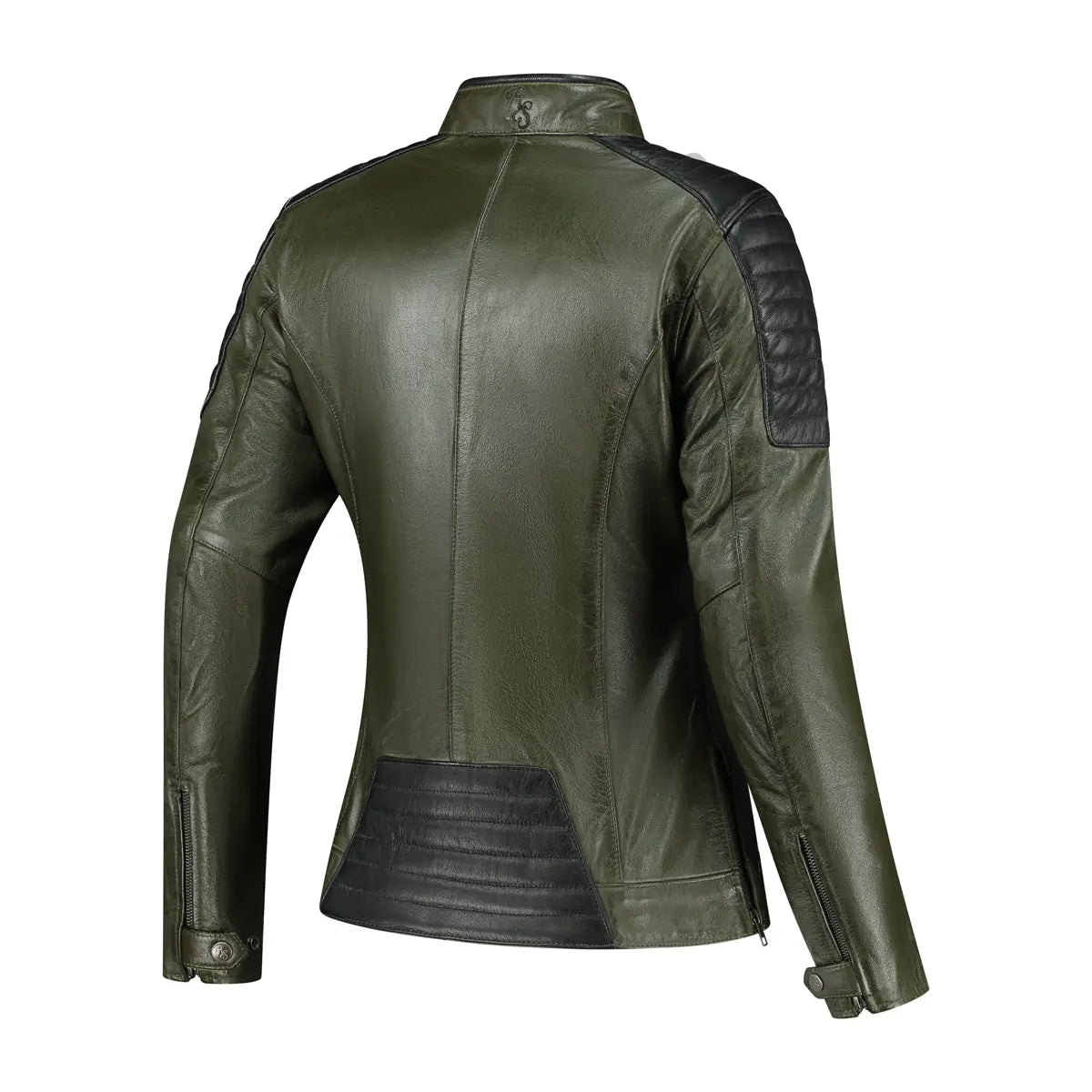 Rusty Stitches Alice Ladies Leather Jacket Green / Black - FREE UK Shipping, FREE 365 Day Returns | Moto Central