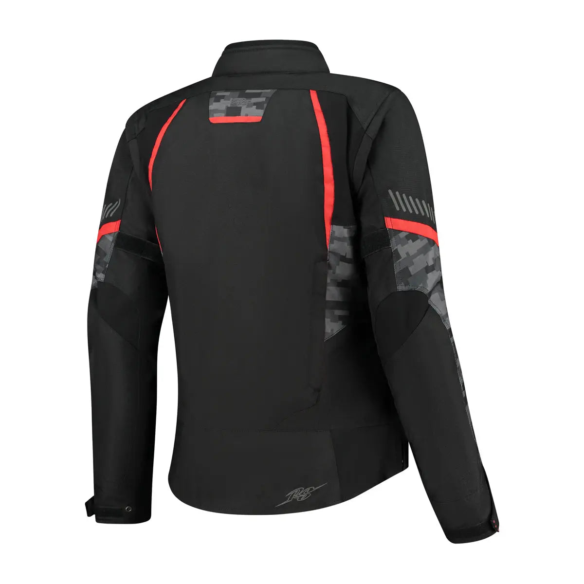 Rusty Stitches Ashley Ladies Textile Jacket Black / Pixel / Red - FREE UK Shipping, FREE 365 Day Returns | Moto Central