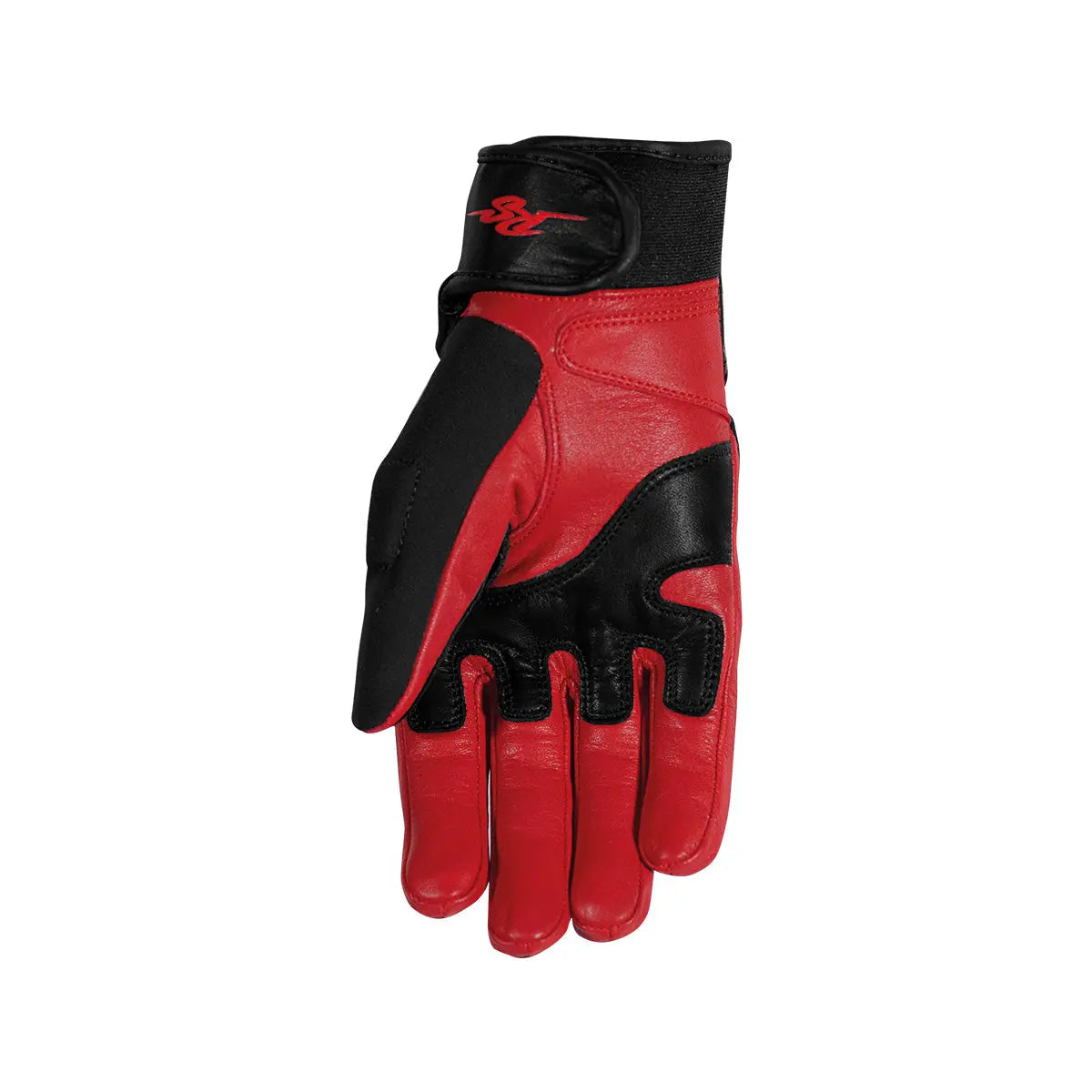 Rusty Stitches Christine Ladies Leather Gloves Black / Red - FREE UK Shipping, FREE 365 Day Returns | Moto Central