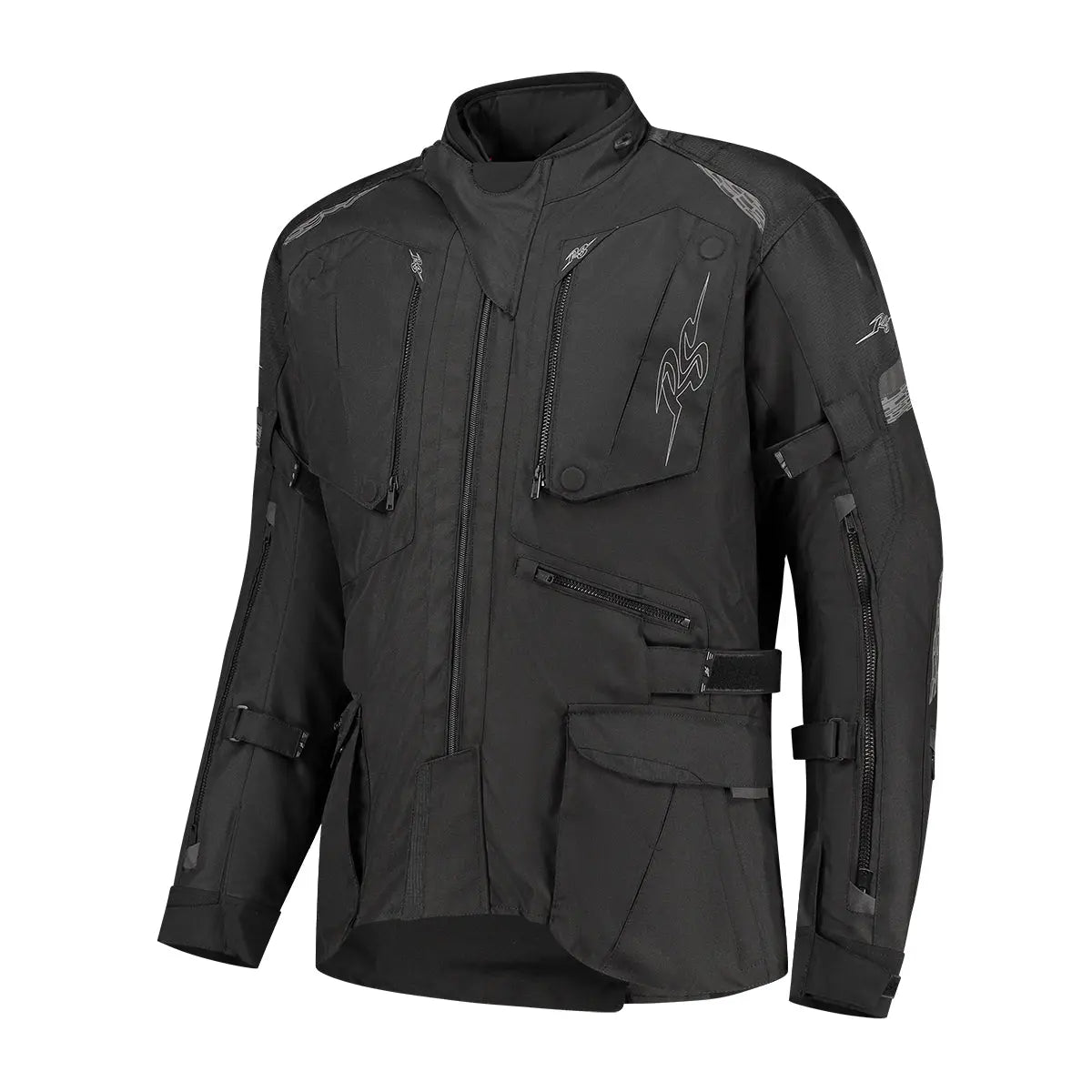 Rusty Stitches Cliff Textile Jacket Black - FREE UK Shipping, FREE 365 Day Returns | Moto Central