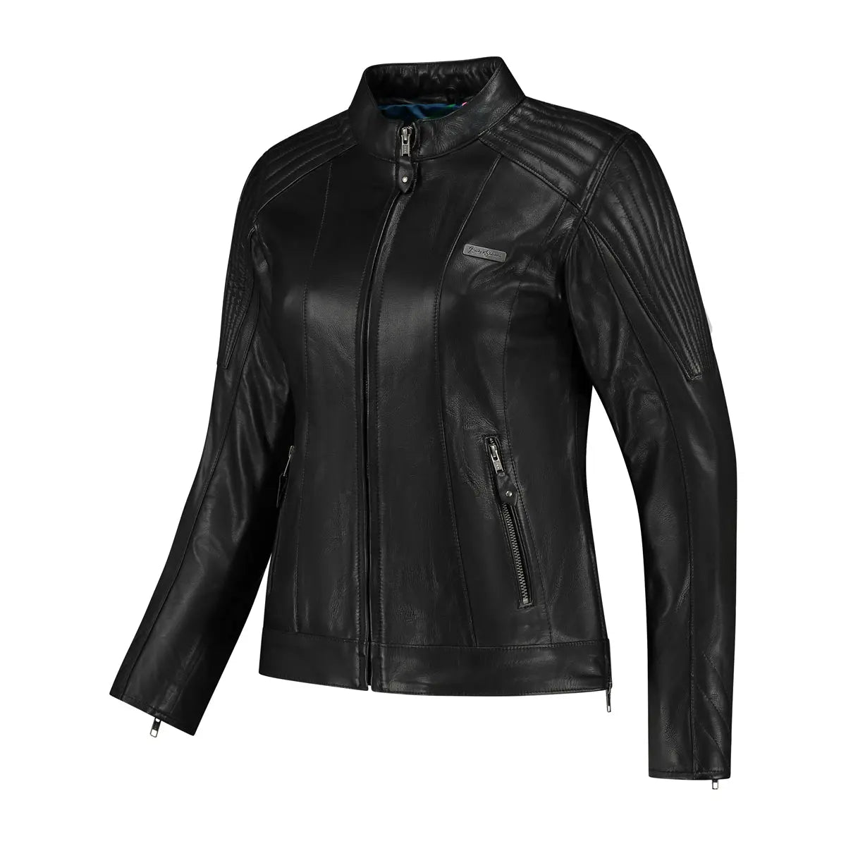 Rusty Stitches Iris Ladies Leather Jacket Black - FREE UK Shipping, FREE 365 Day Returns | Moto Central