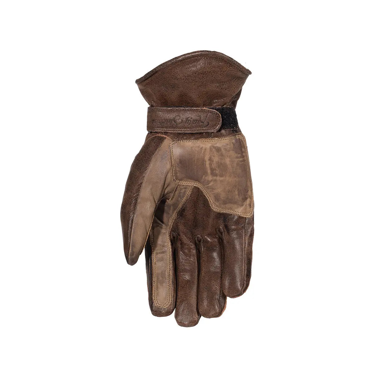 Rusty Stitches Johnny Leather Gloves Rusted Brown - FREE UK Shipping, FREE 365 Day Returns | Moto Central