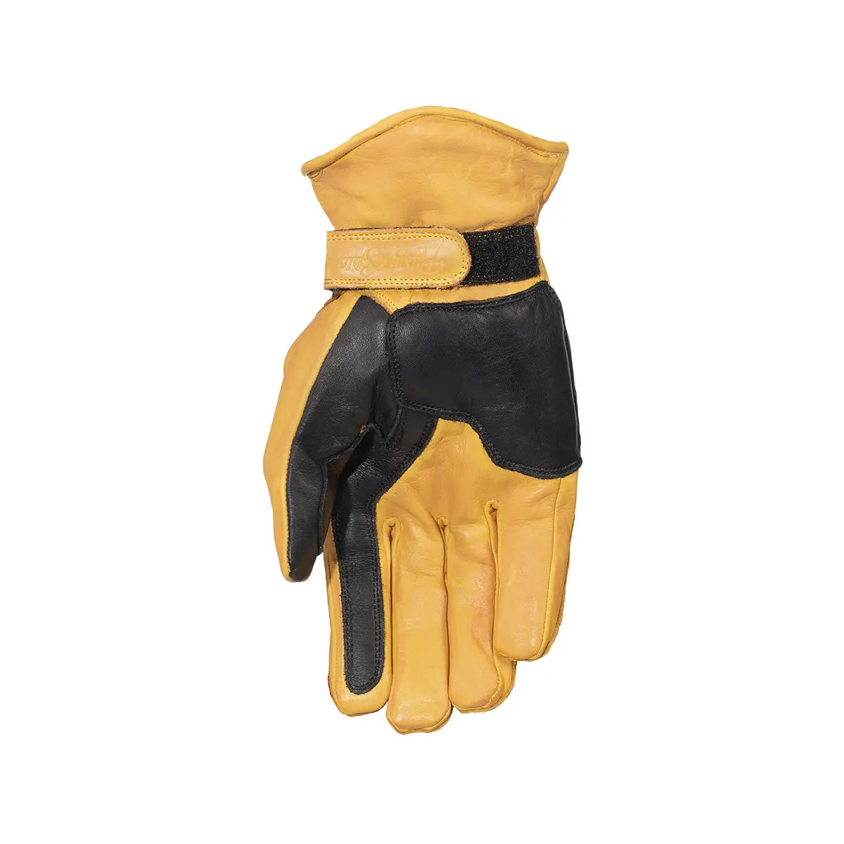 Rusty Stitches Johnny Leather Gloves Yellow / Black - FREE UK Shipping, FREE 365 Day Returns | Moto Central