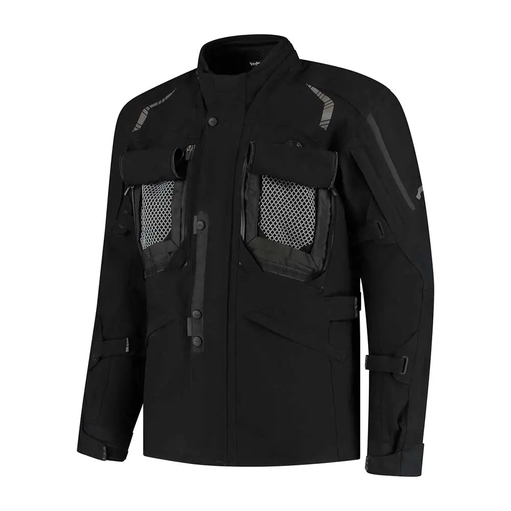 Rusty Stitches Kane Textile Jacket Black - FREE UK Shipping, FREE 365 Day Returns | Moto Central