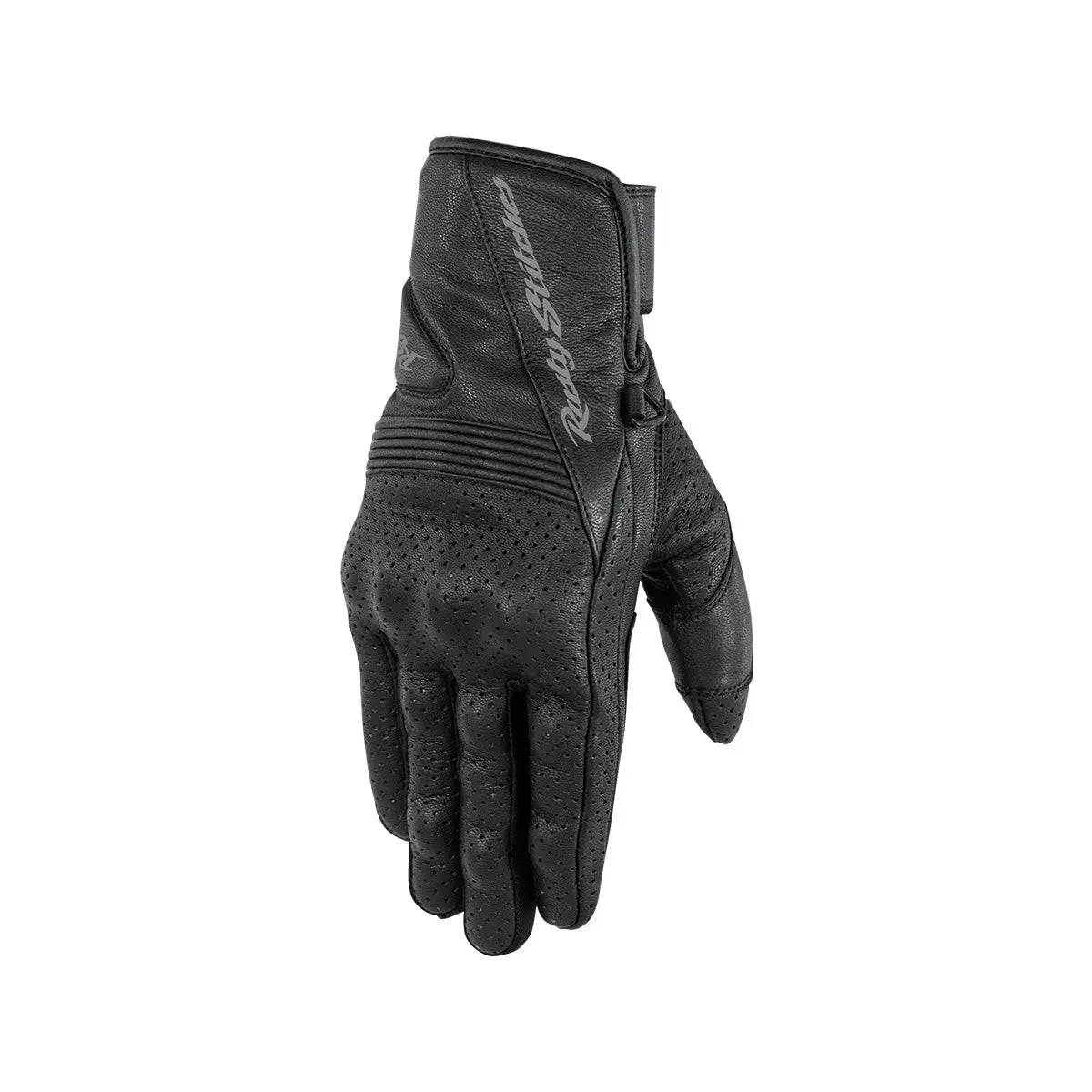 Rusty Stitches Martin Leather Gloves Black - FREE UK Shipping, FREE 365 Day Returns | Moto Central