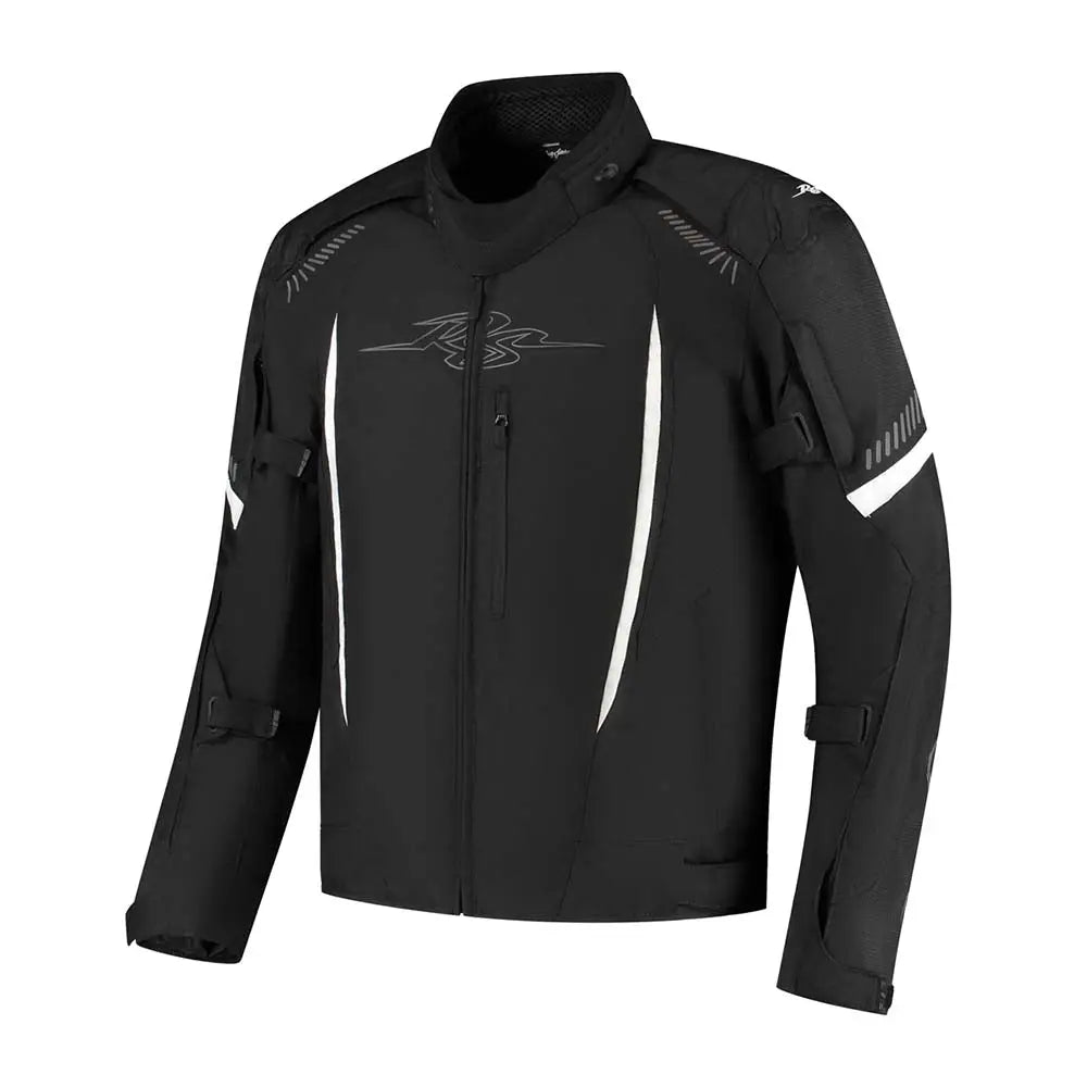 Rusty Stitches Pete Textile Jacket Black / White - FREE UK Shipping, FREE 365 Day Returns | Moto Central