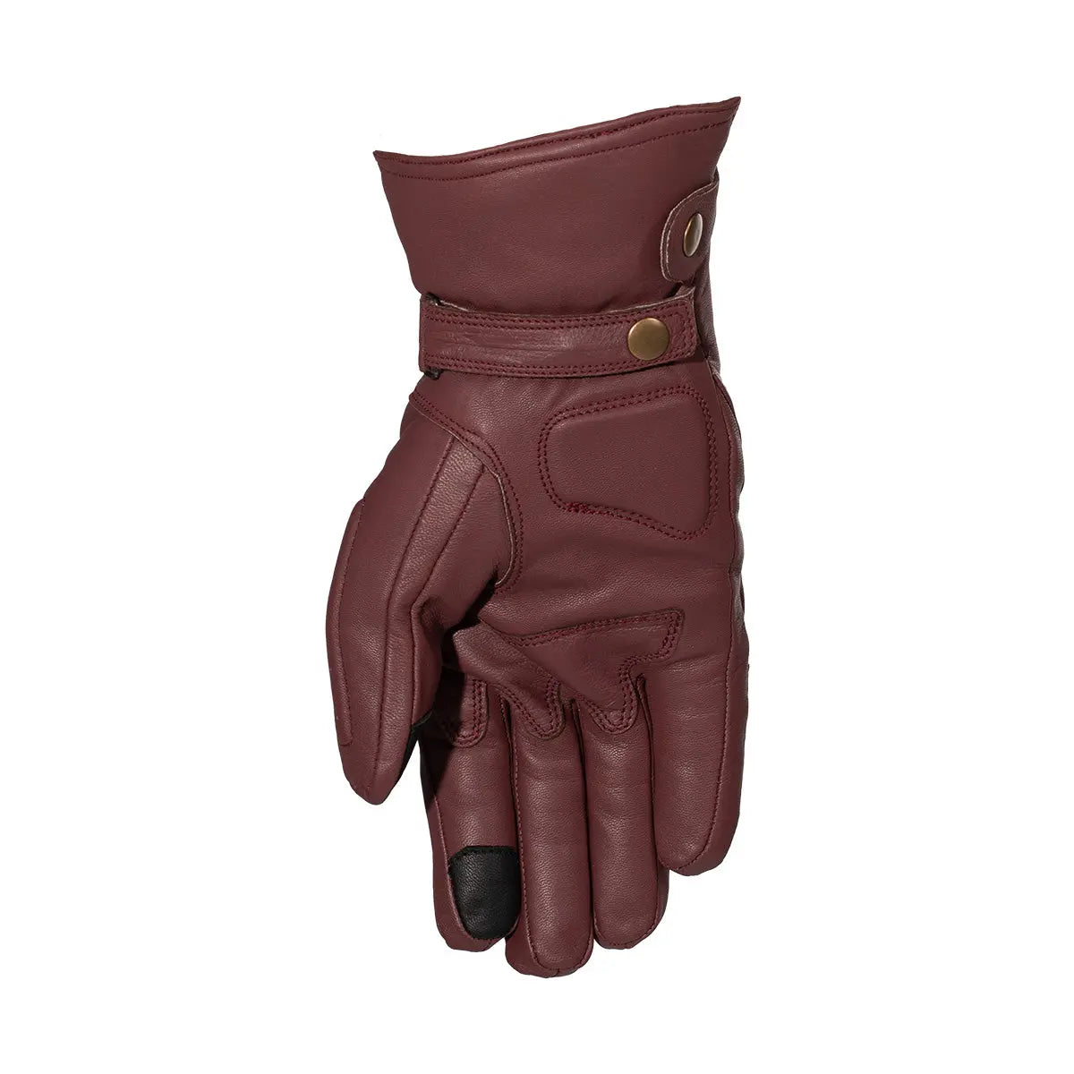 Rusty Stitches Ray Leather Gloves Maroon - FREE UK Shipping, FREE 365 Day Returns | Moto Central