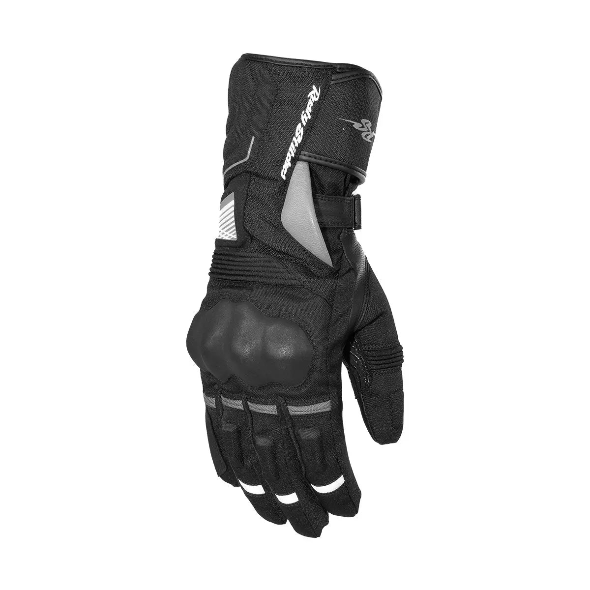 Rusty Stitches Ryder Textile Gloves Black / Grey - FREE UK Shipping, FREE 365 Day Returns | Moto Central