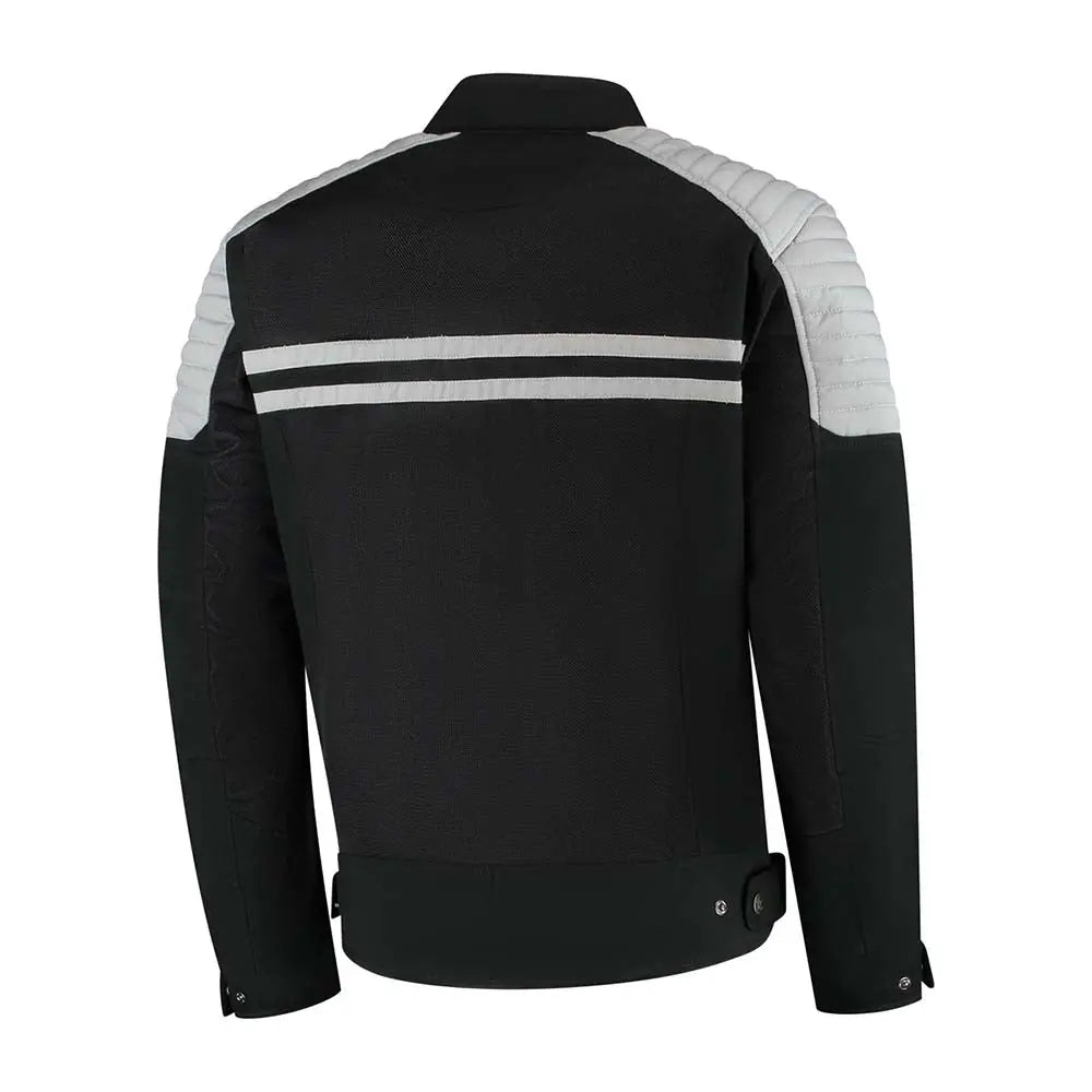 Rusty Stitches Sean Textile Jacket Black / Grey - FREE UK Shipping, FREE 365 Day Returns | Moto Central