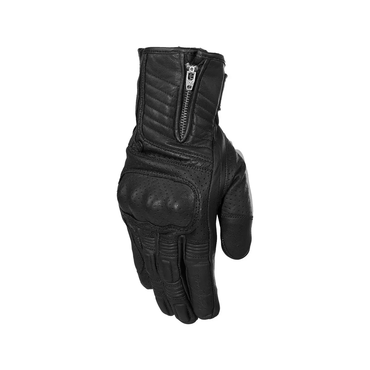 Rusty Stitches Simon Leather Gloves Black - FREE UK Shipping, FREE 365 Day Returns | Moto Central