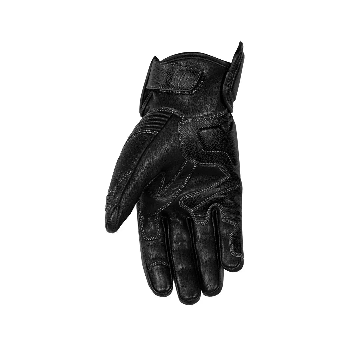 Rusty Stitches Zeke Leather Gloves Black - FREE UK Shipping, FREE 365 Day Returns | Moto Central