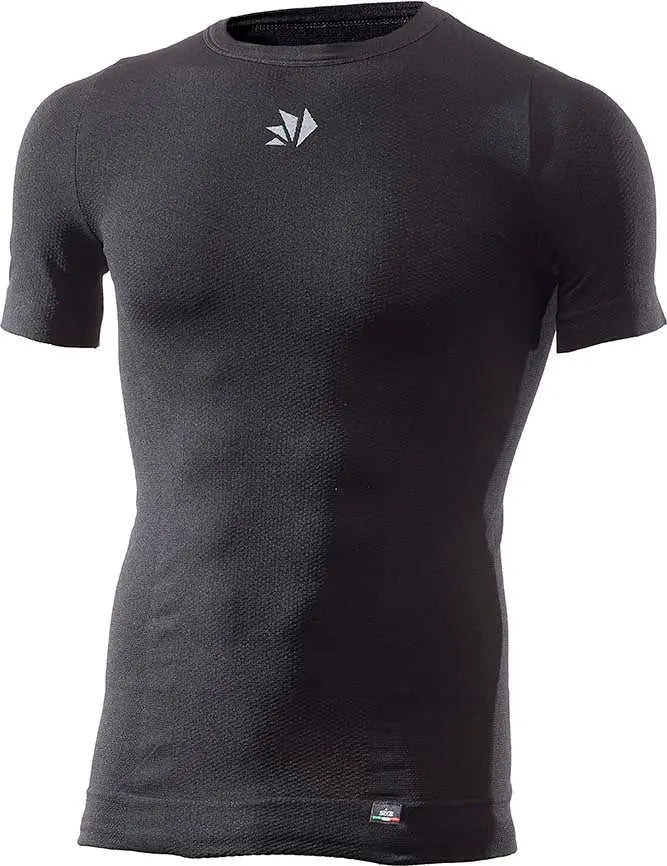 SIXS TS1 V2 Base Layer Short Sleeves Shirt Black - FREE UK Shipping, FREE 365 Day Returns | Moto Central