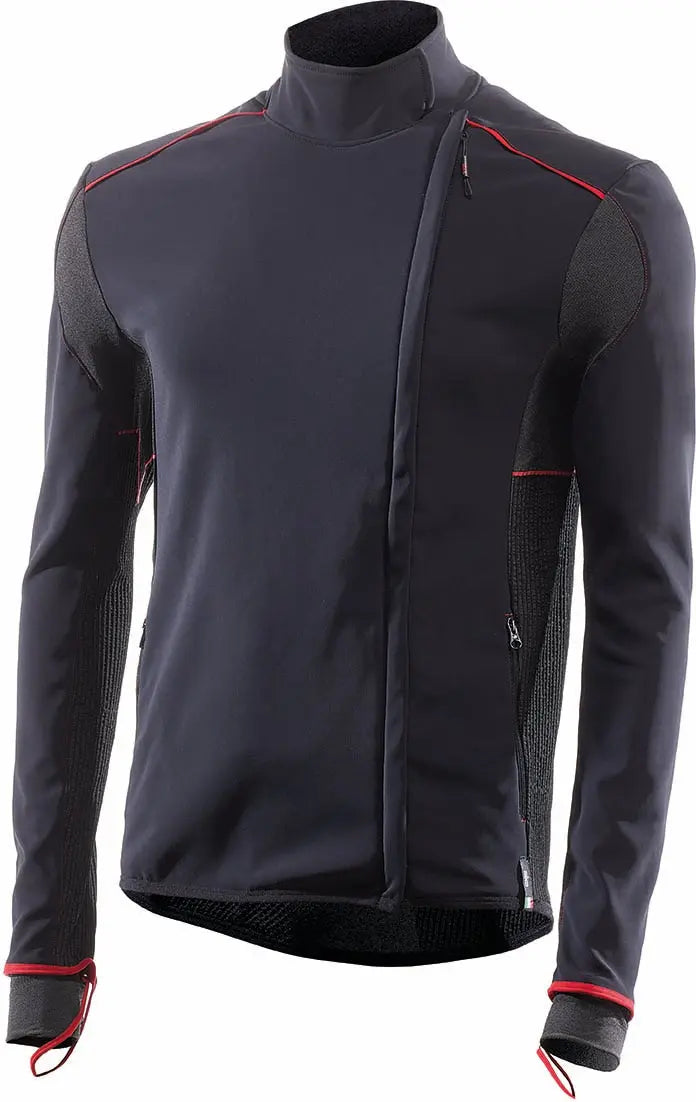 SIXS WTJ V3 Windproof Jacket Black / Red - FREE UK Shipping, FREE 365 Day Returns | Moto Central