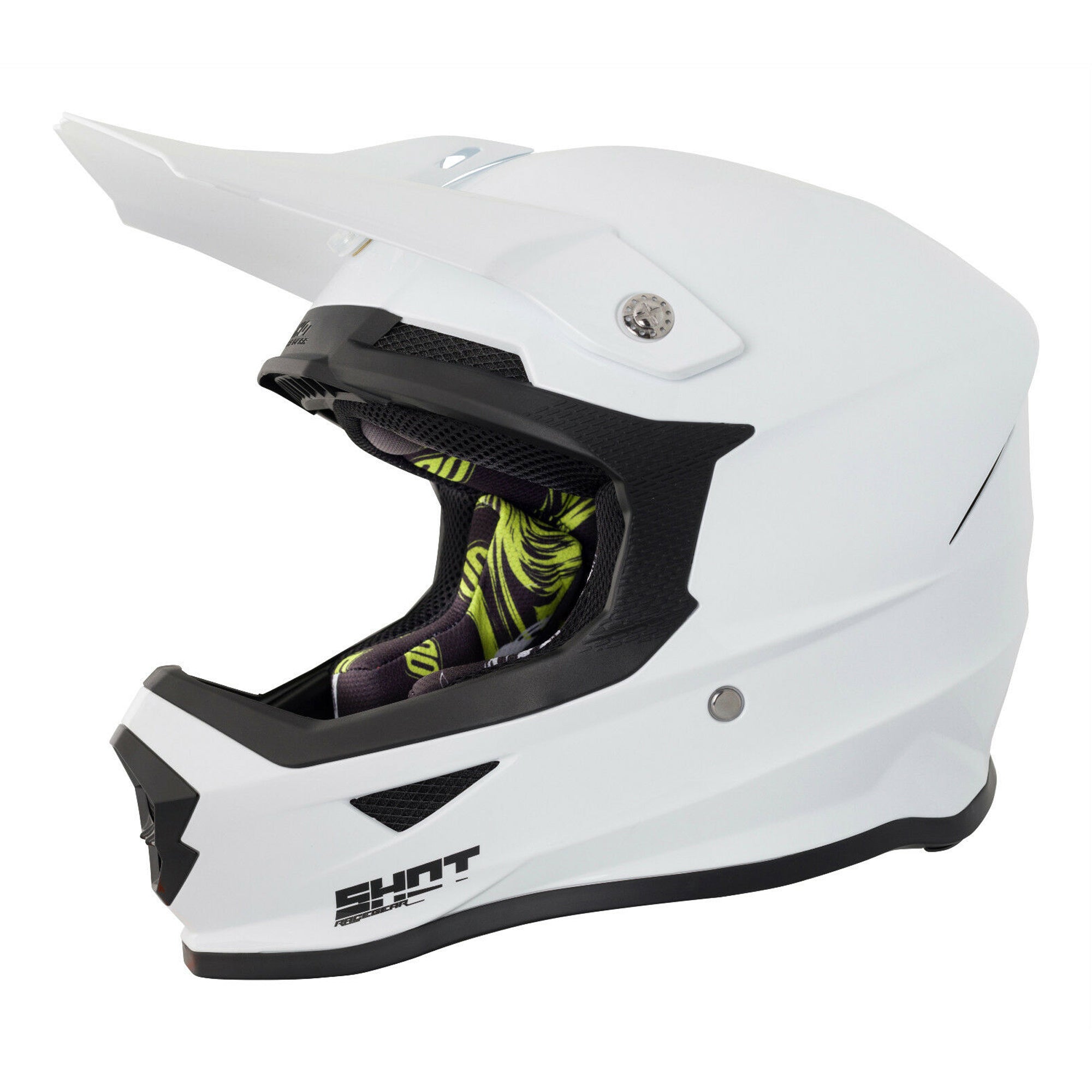 Shot Furious MX Helmet Solid Gloss White  - FREE UK Delivery - Moto Central