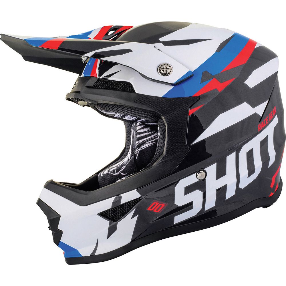 Shot Furious MX Helmet Score Black / Blue / Gloss Red