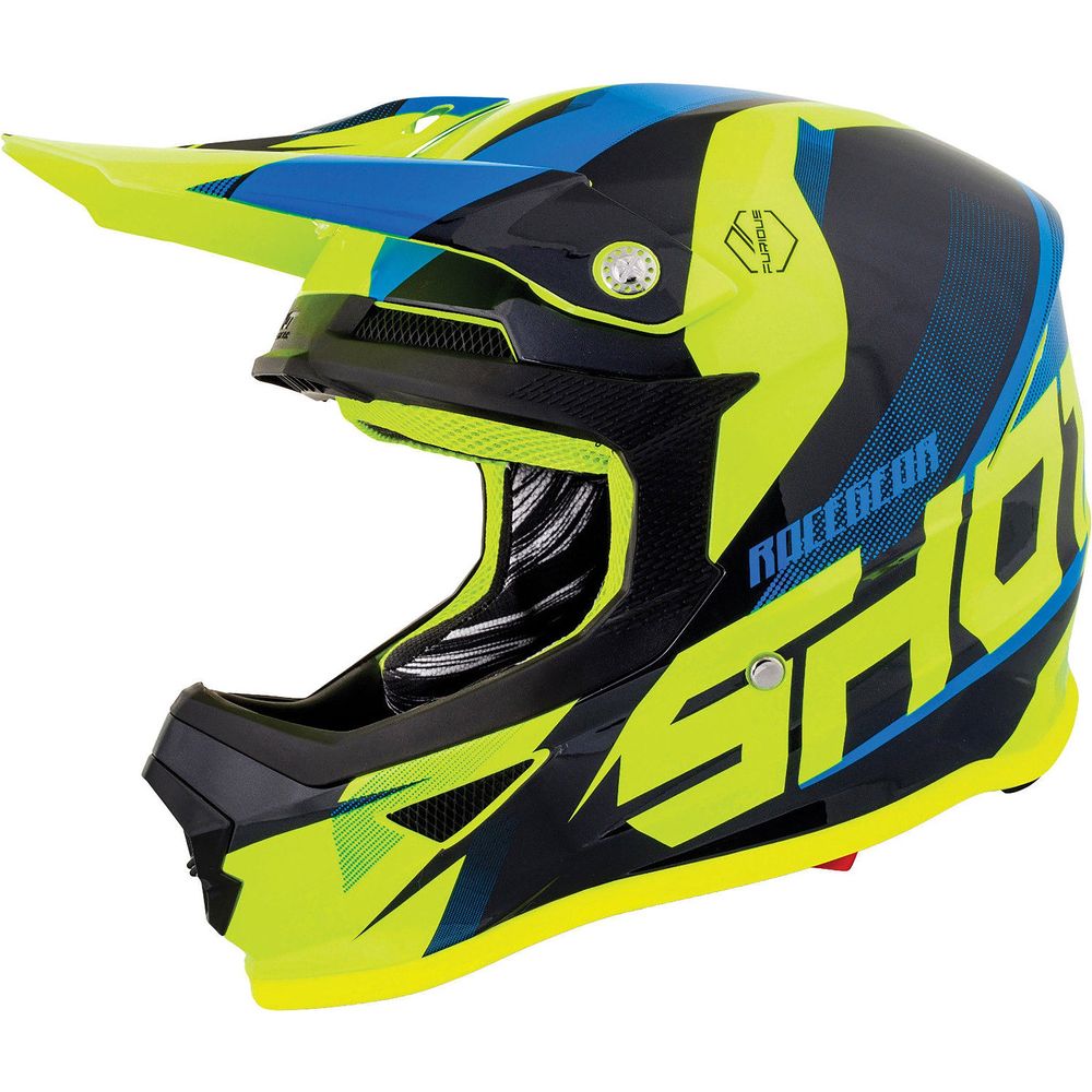 Shot Furious MX Helmet Ultimate Blue / Gloss Neon Yellow