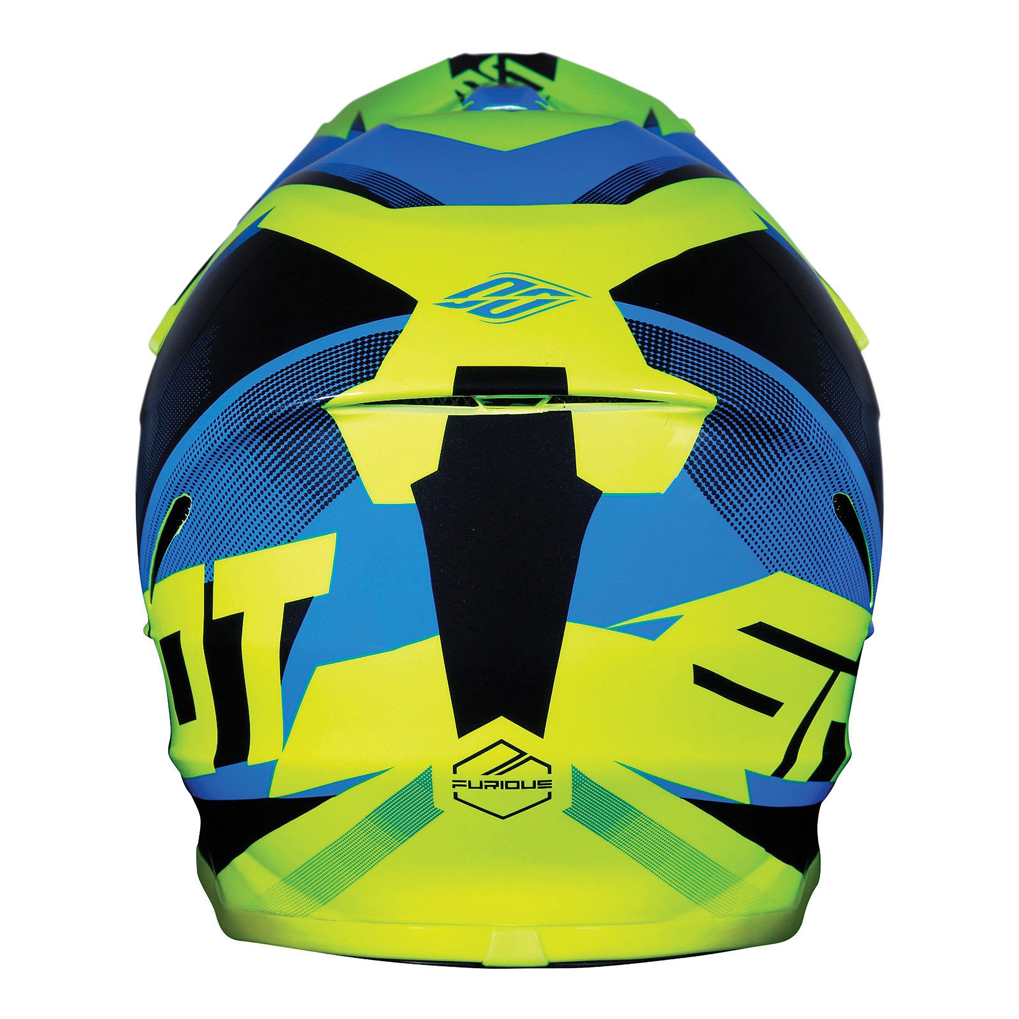 Shot Furious MX Helmet Ultimate Blue / Gloss Neon Yellow  - FREE UK Delivery - Moto Central