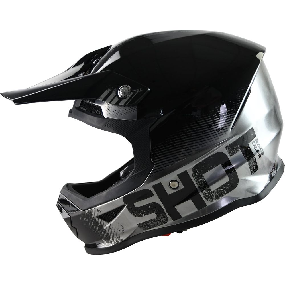 Shot Furious MX Helmet Coalition Silver Chrome