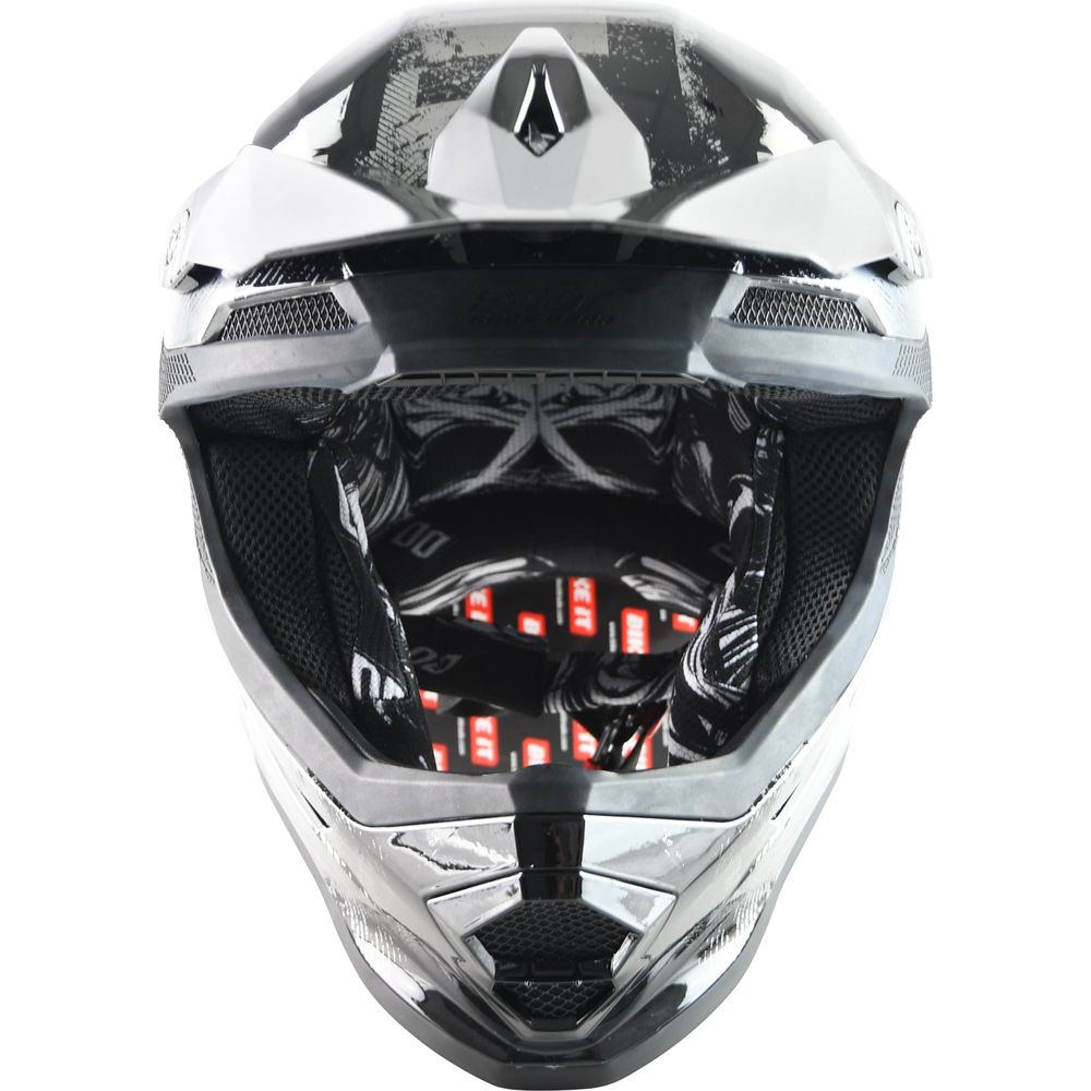 Shot Furious MX Helmet Coalition Silver Chrome