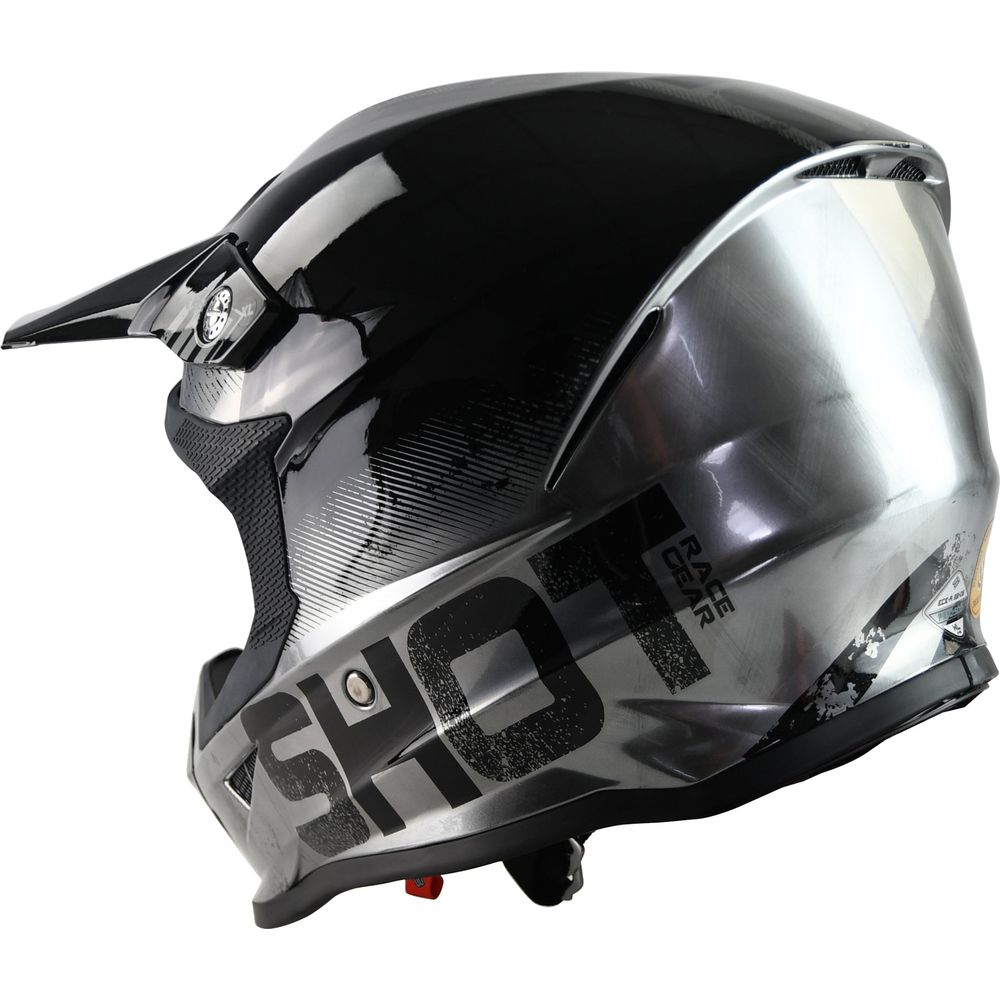 Shot Furious MX Helmet Coalition Silver Chrome