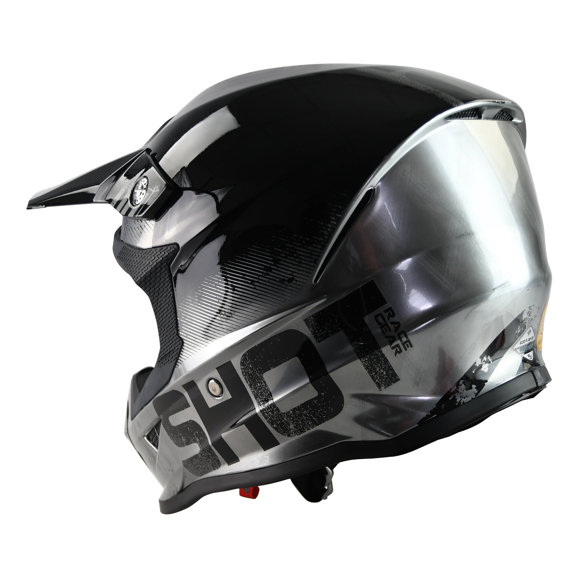 Shot Furious MX Helmet Coalition Silver Chrome  - FREE UK Delivery - Moto Central