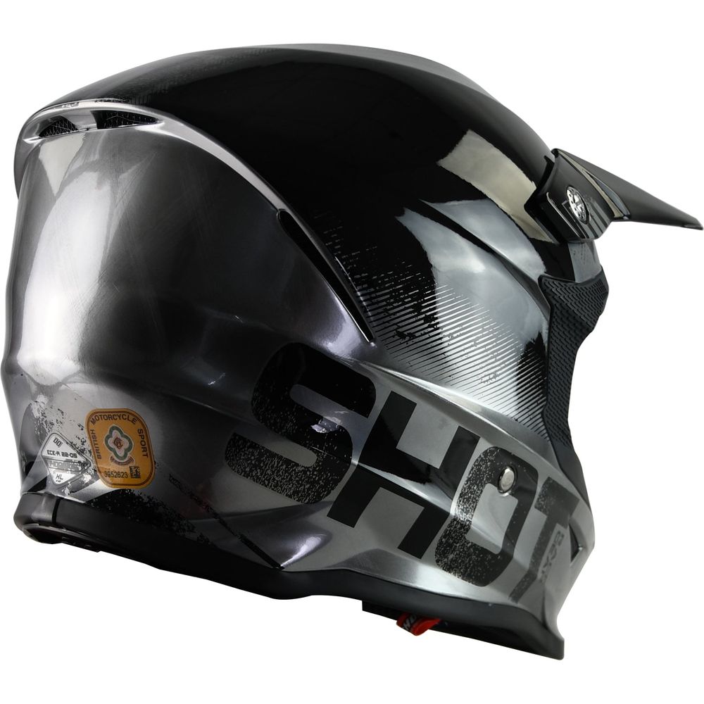 Shot Furious MX Helmet Coalition Silver Chrome