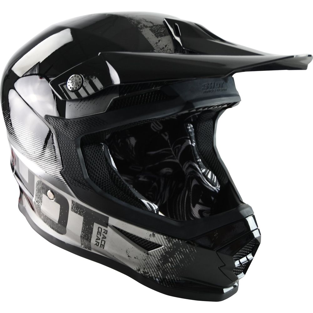 Shot Furious MX Helmet Coalition Silver Chrome