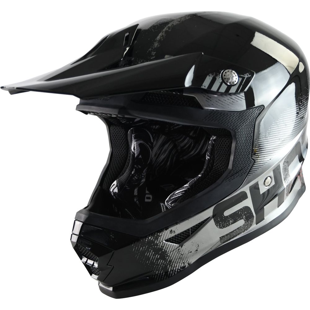 Shot Furious MX Helmet Coalition Silver Chrome