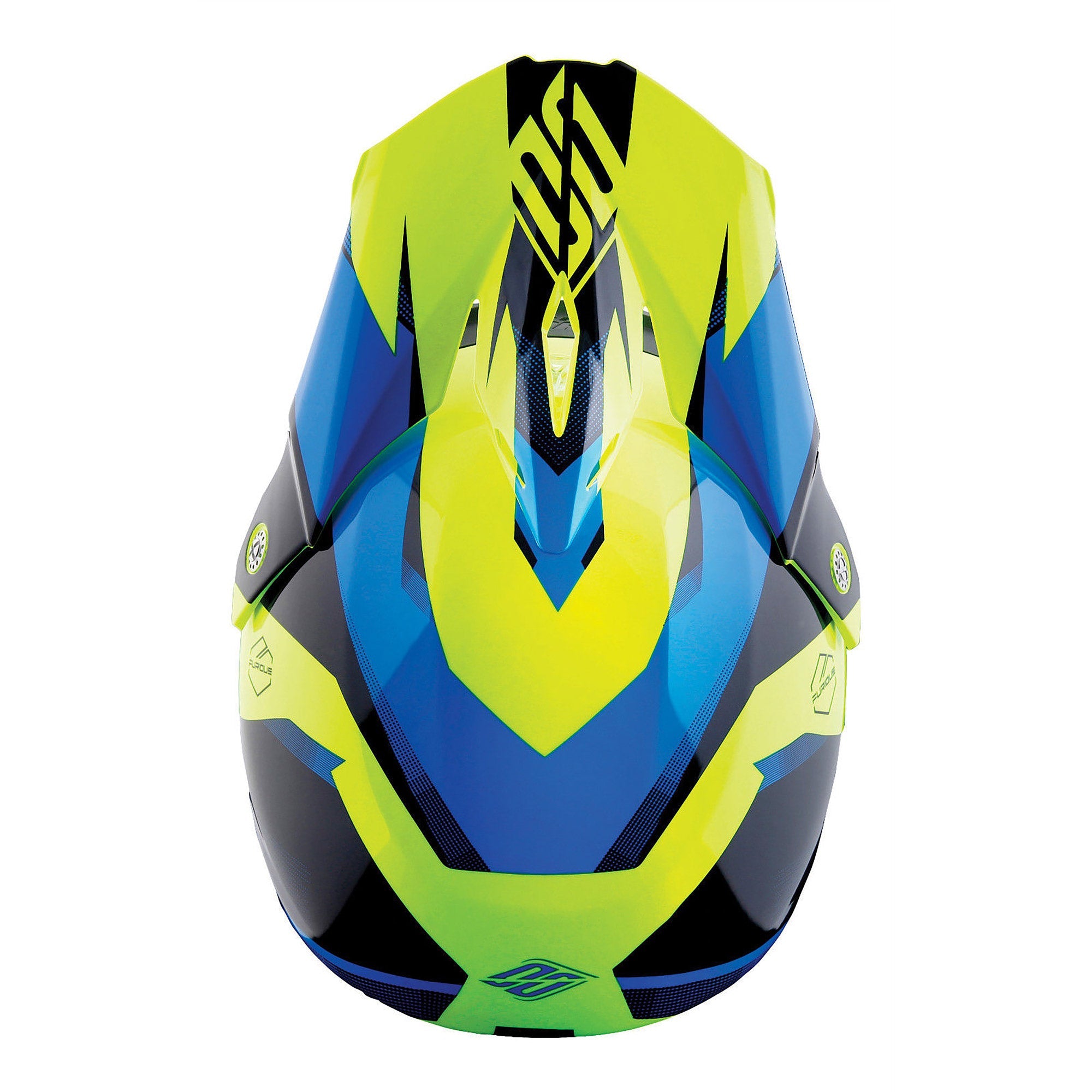 Shot Furious Youth MX Helmet Ultimate Blue / Neon Yellow