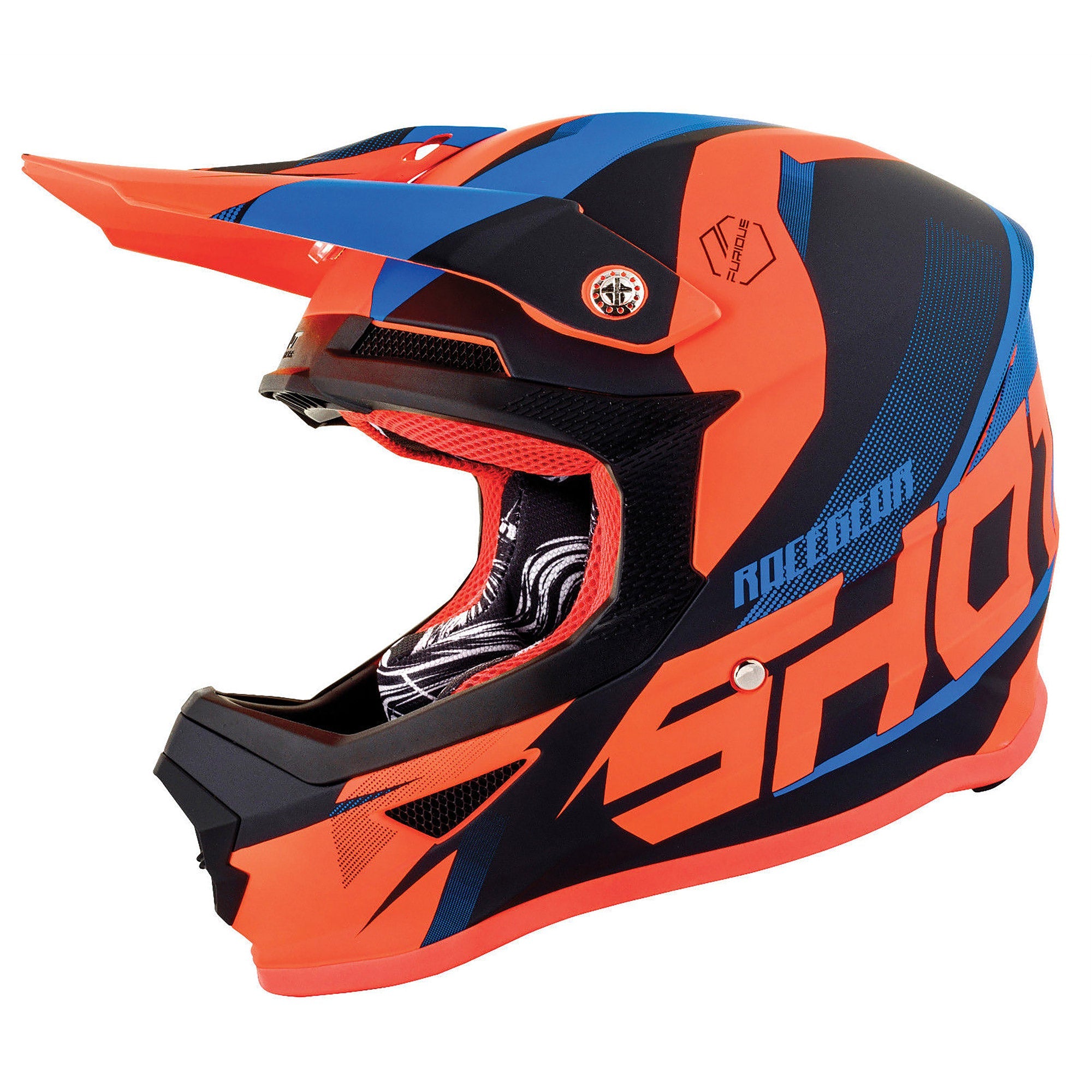 Shot Furious Youth MX Helmet Ultimate Blue / Neon Orange