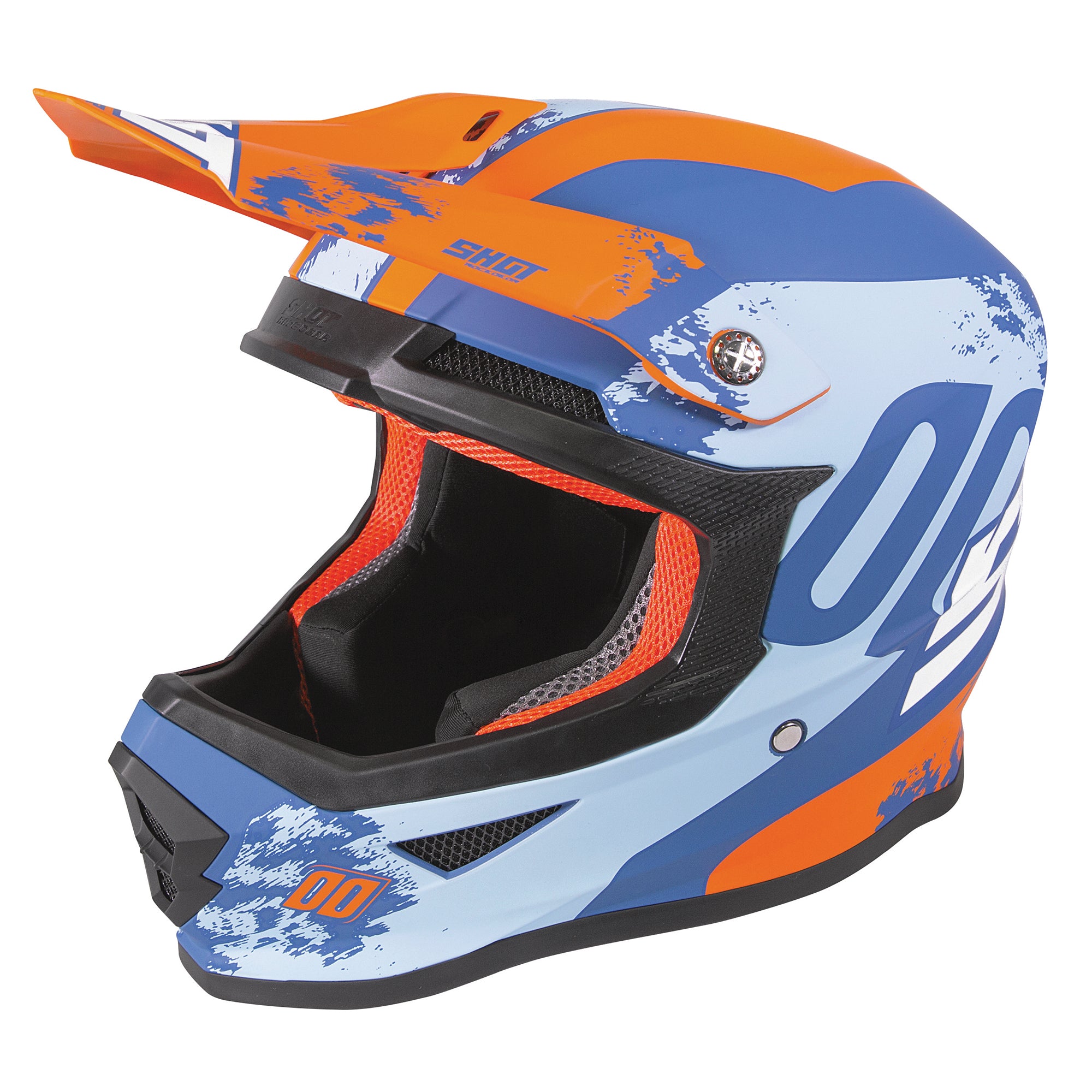 Shot Furious MX Helmet Shadow Blue / Matt Orange  - FREE UK Delivery - Moto Central