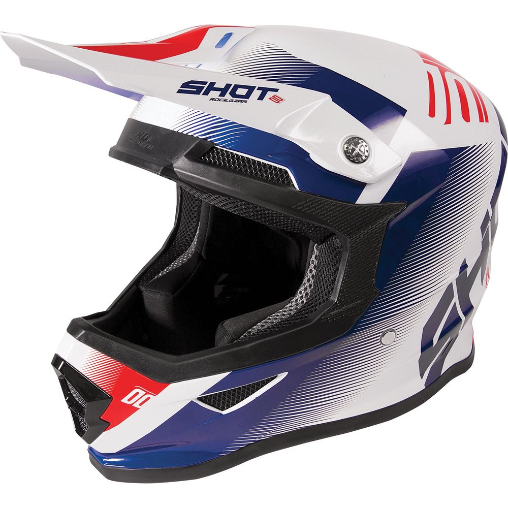 Shot Furious MX Helmet Trust Blue / Glossy Red