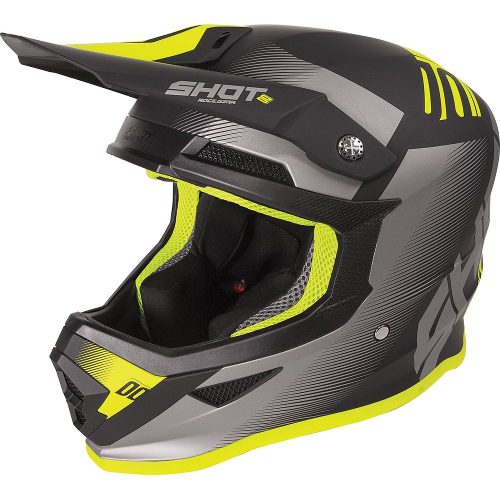 Shot Furious MX Helmet Trust Black / Matt Neon Yellow