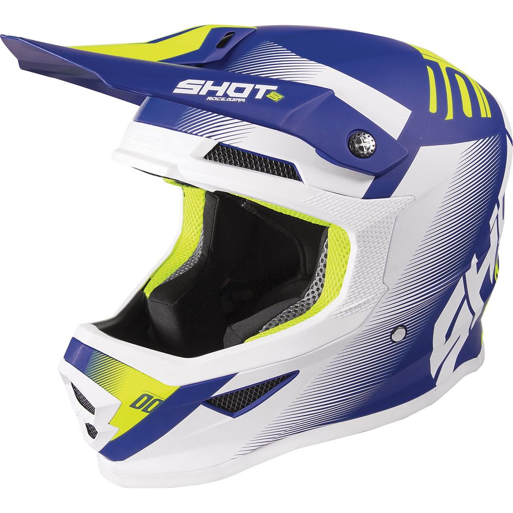 Shot Furious MX Helmet Trust Blue / Matt Neon Yellow