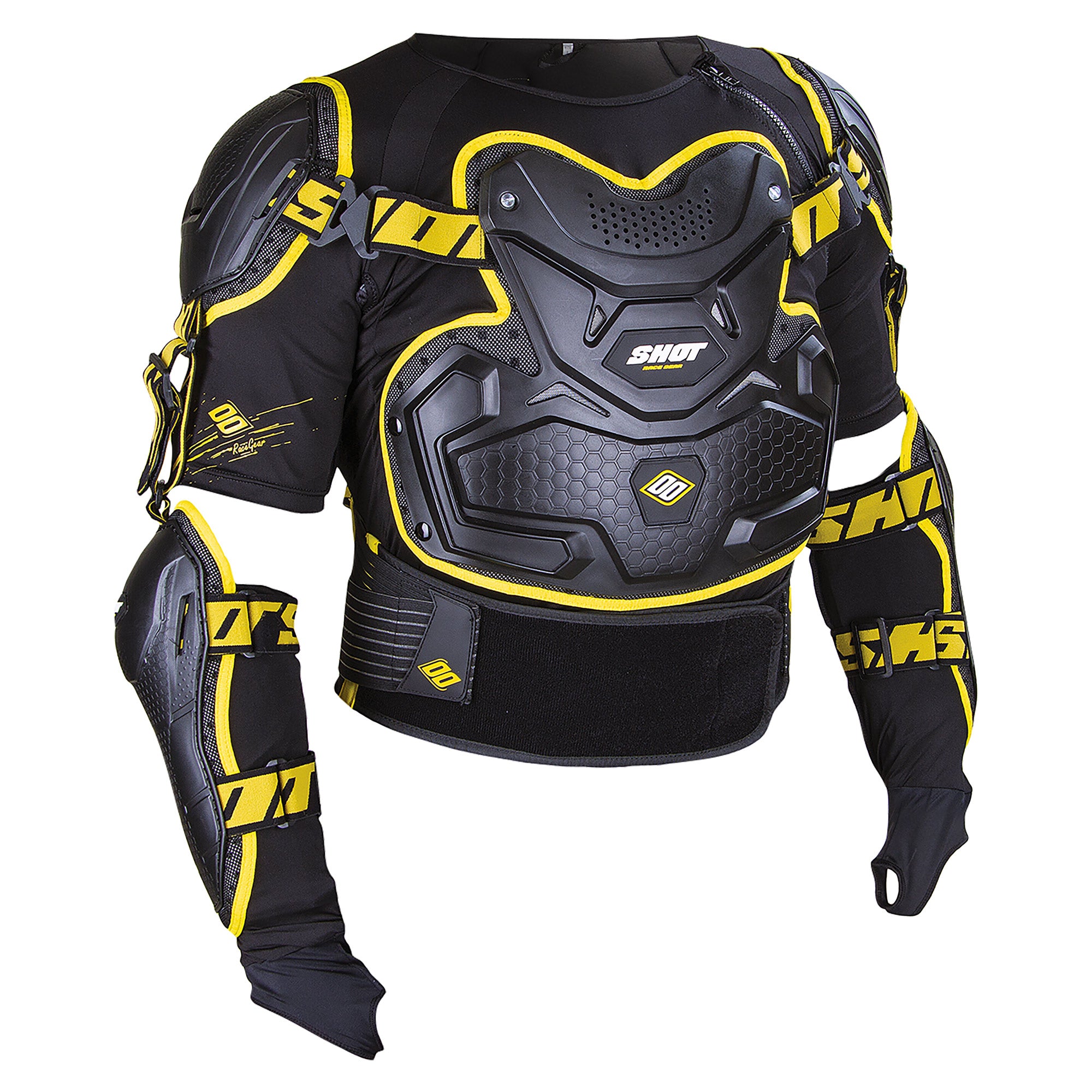 Shot Interceptor Body Armour Black / Yellow  - FREE UK Delivery - Moto Central