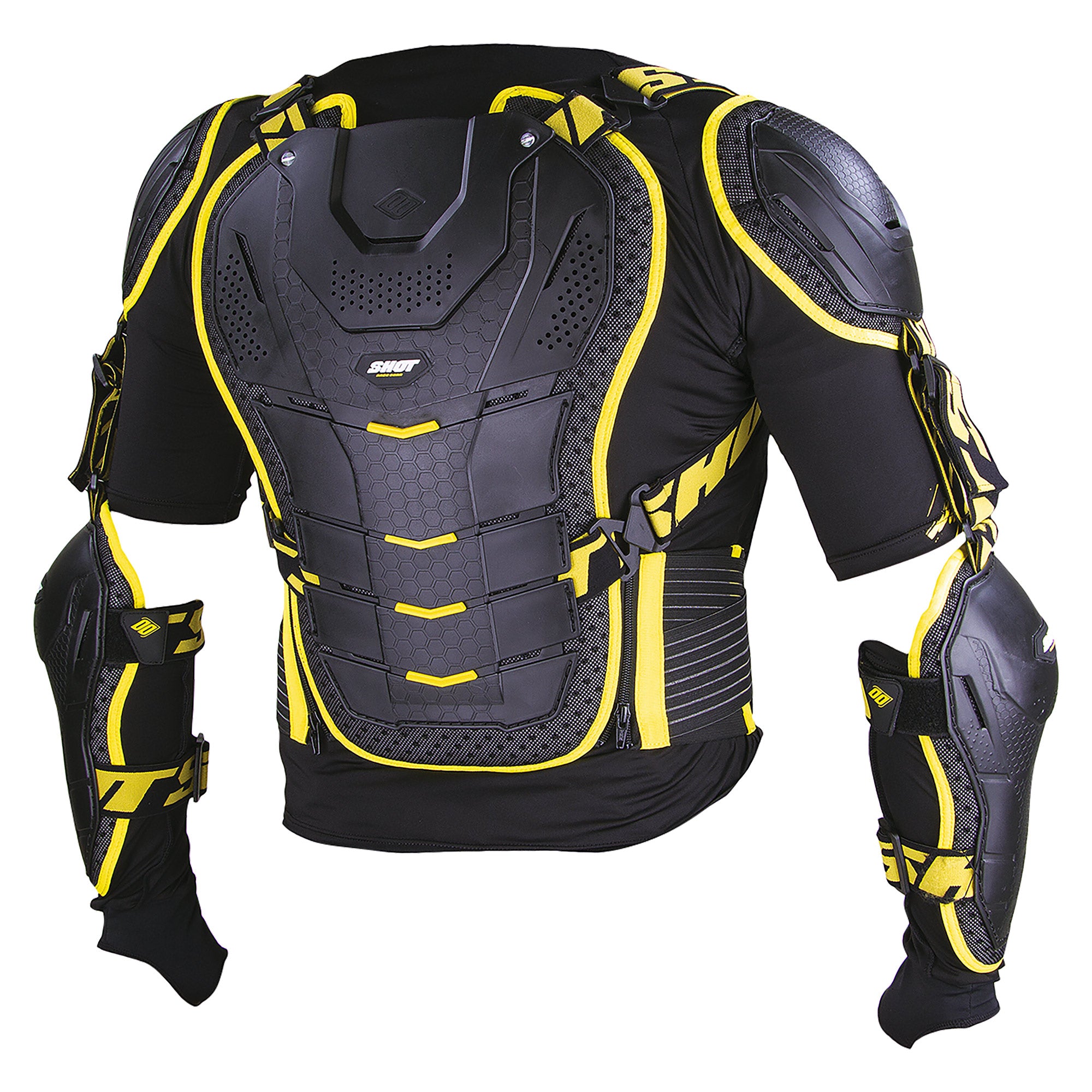 Shot Interceptor Body Armour Black / Yellow  - FREE UK Delivery - Moto Central