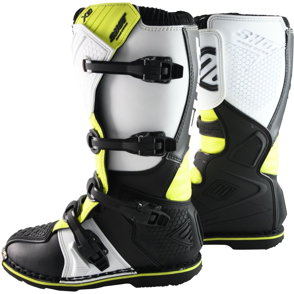 Shot X10 2.0 MX Boots Black / White / Yellow