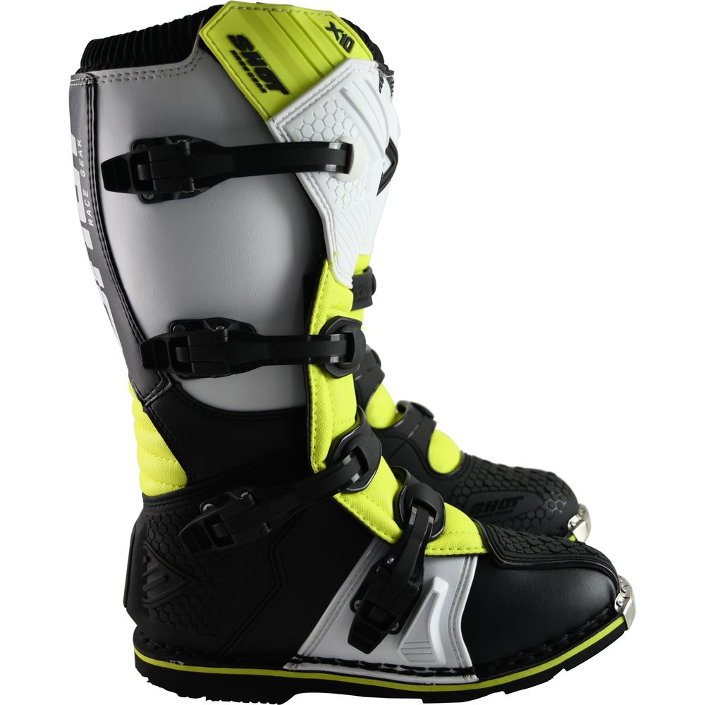 Shot X10 2.0 MX Boots Black / White / Yellow