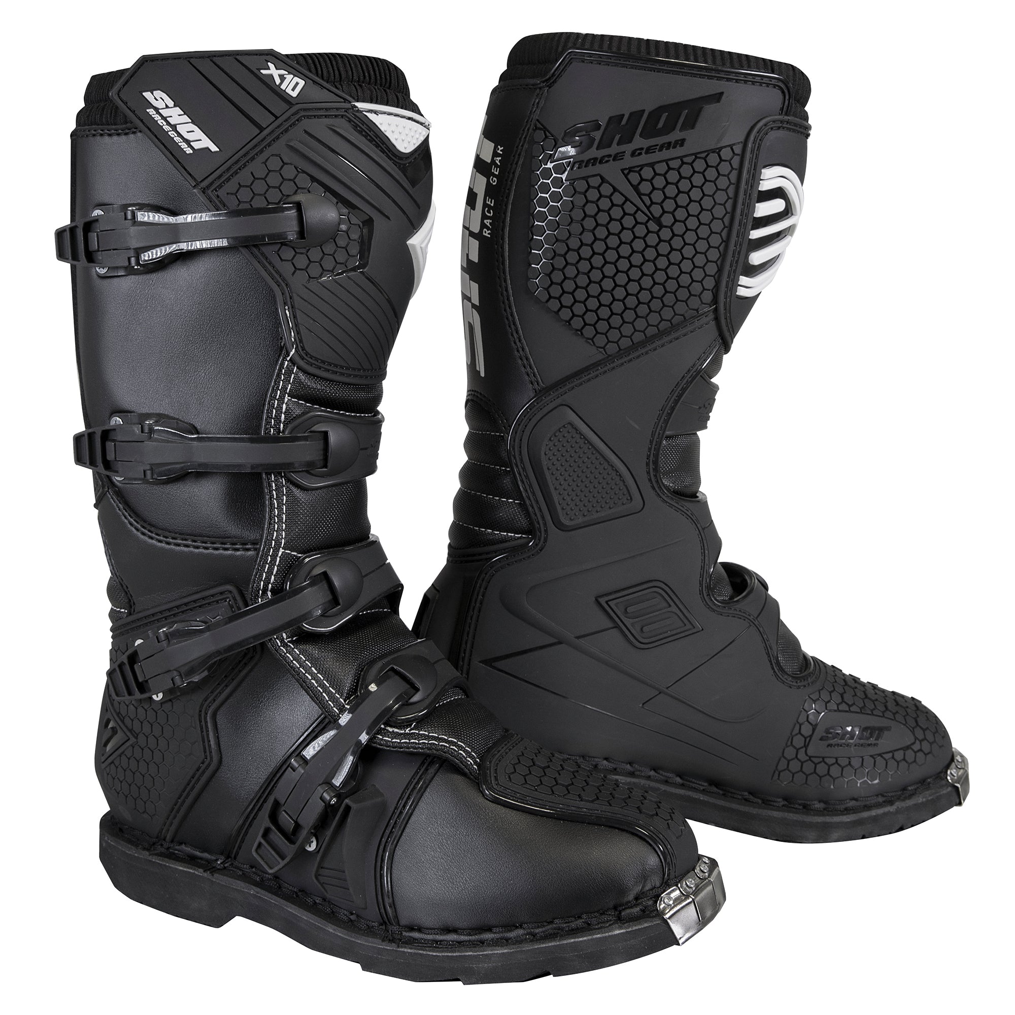 Shot X10 2.0 MX Boots Solid Black