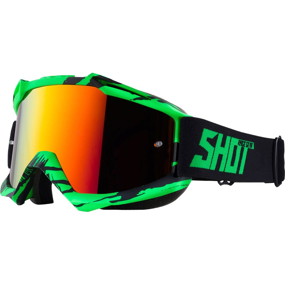 Shot Iris Recall MX Goggles Matt Neon Green